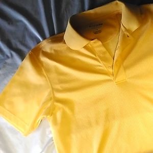New golf button down collar yellow t shirt.